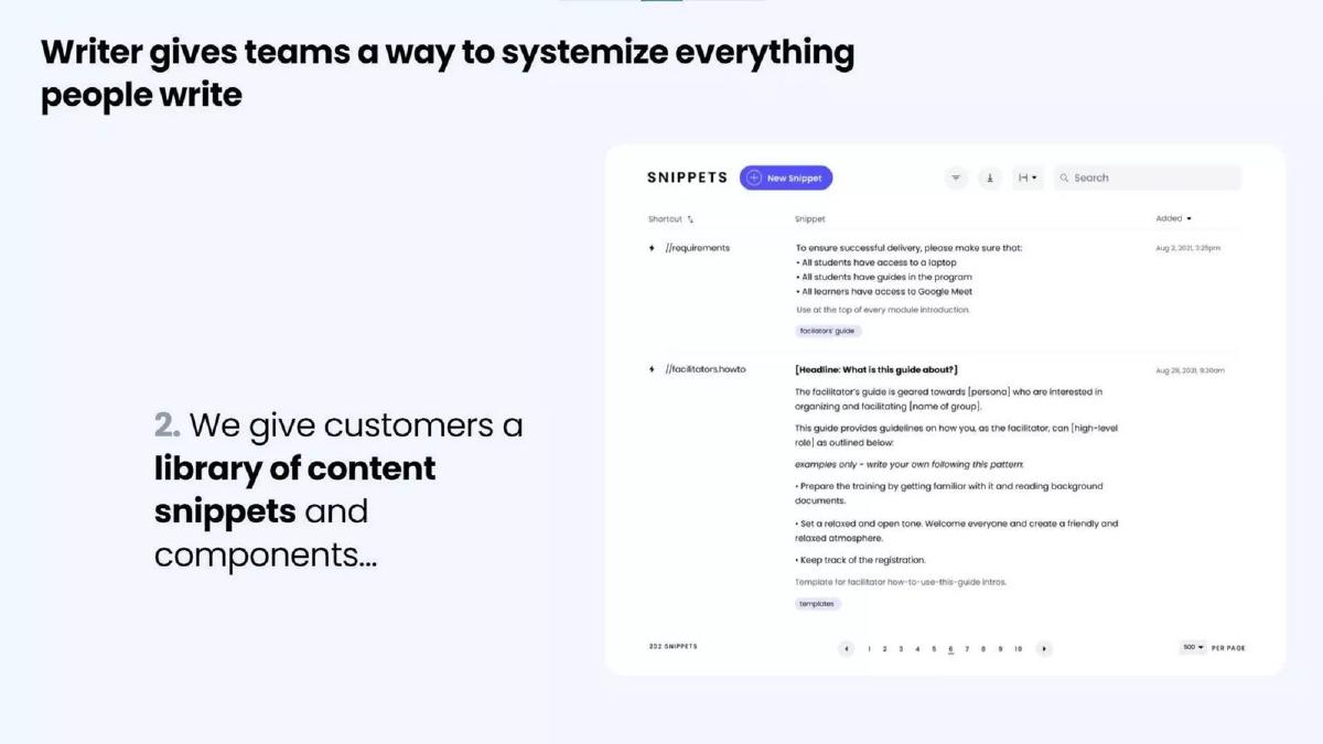 Writer pitch deck slide 6 of 16
