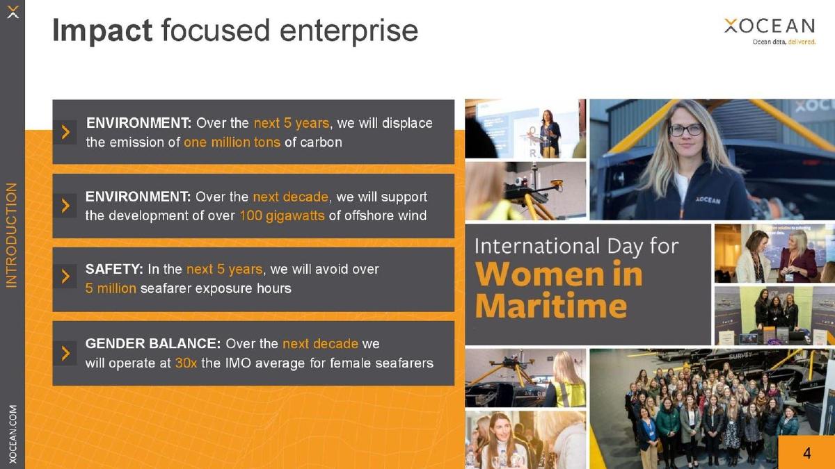 Xocean pitch deck slide 4 of 10