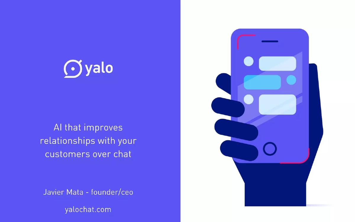 Yalochat pitch deck slide 1 of 23