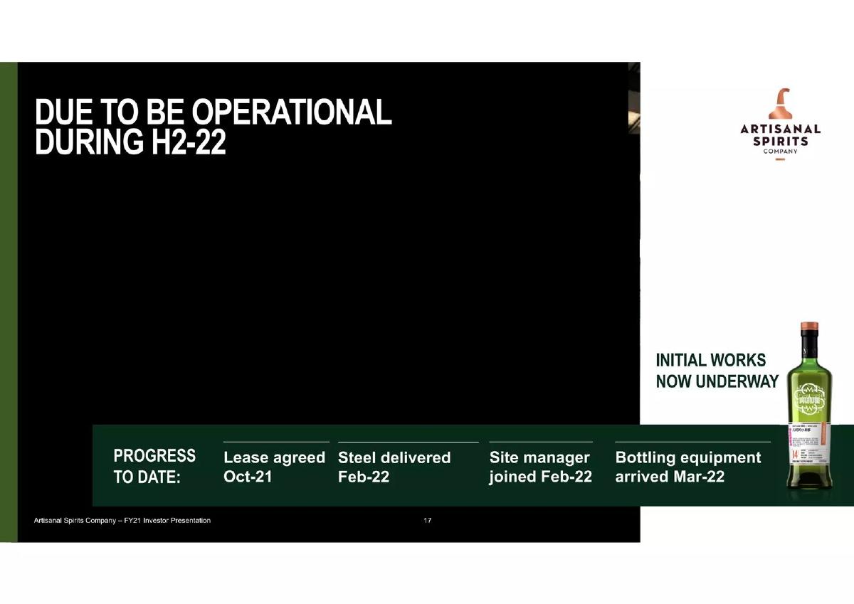 Artisanal Spirits Company pitch deck slide 17 of 38
