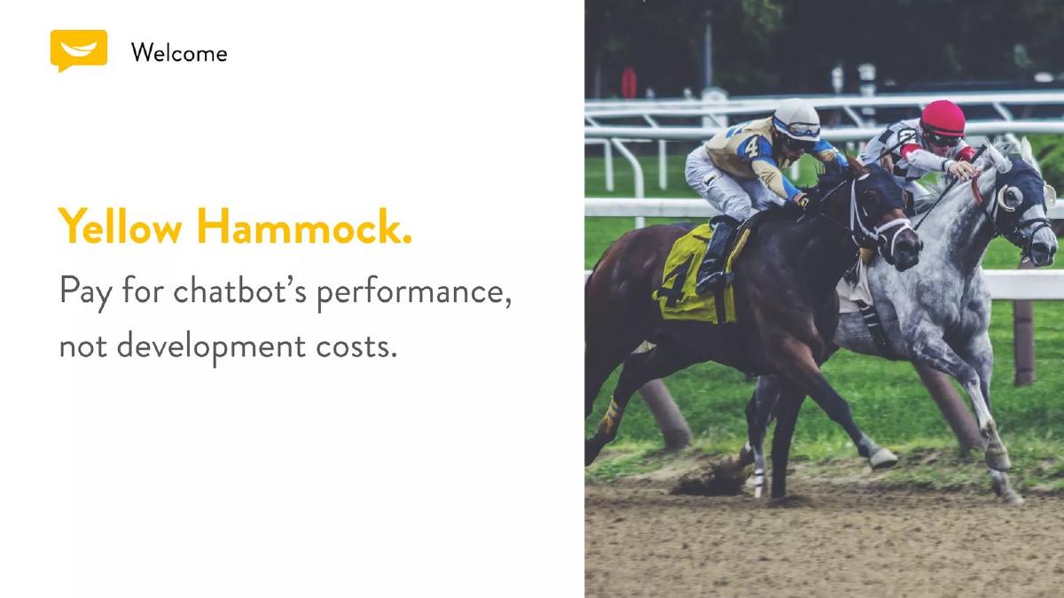 Yellow Hammock pitch deck slide 2 of 11