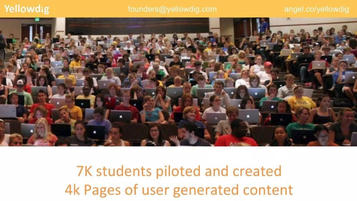 Yellowdig pitch deck slide 6 of 8