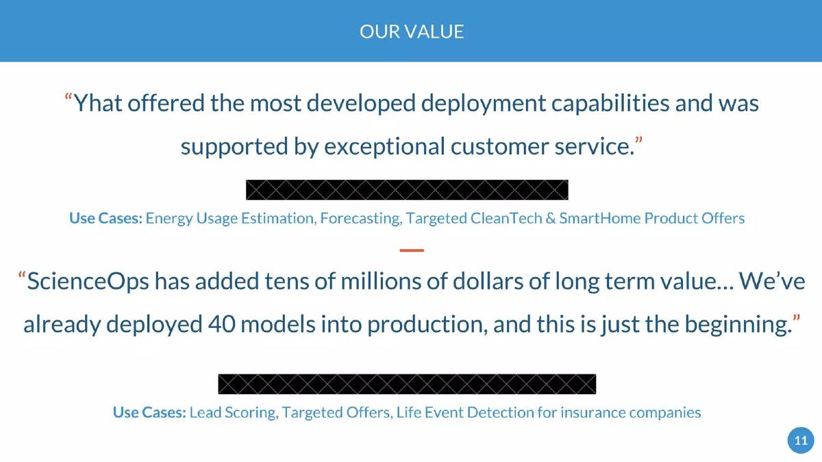 Yhat pitch deck slide 11 of 18