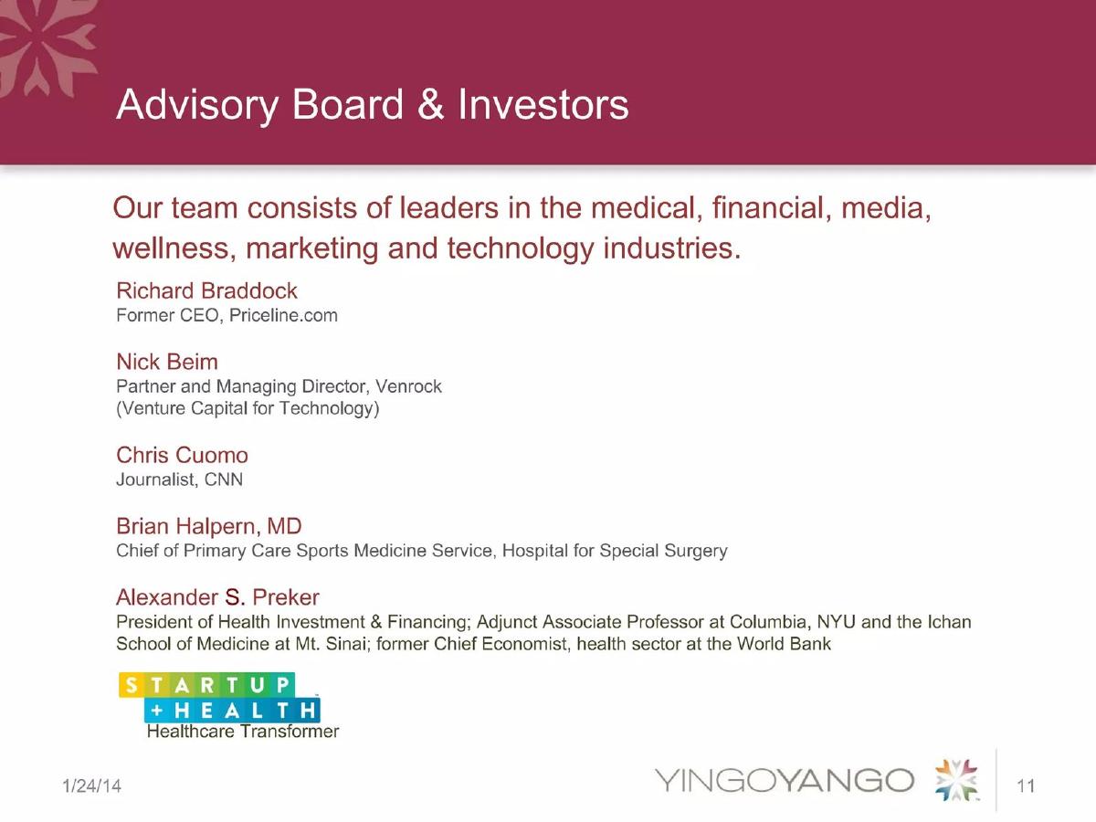 Yingo Yango pitch deck slide 11 of 17