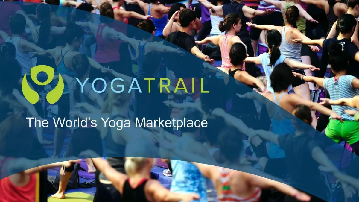 YogaTrail pitch deck slide 1 of 10
