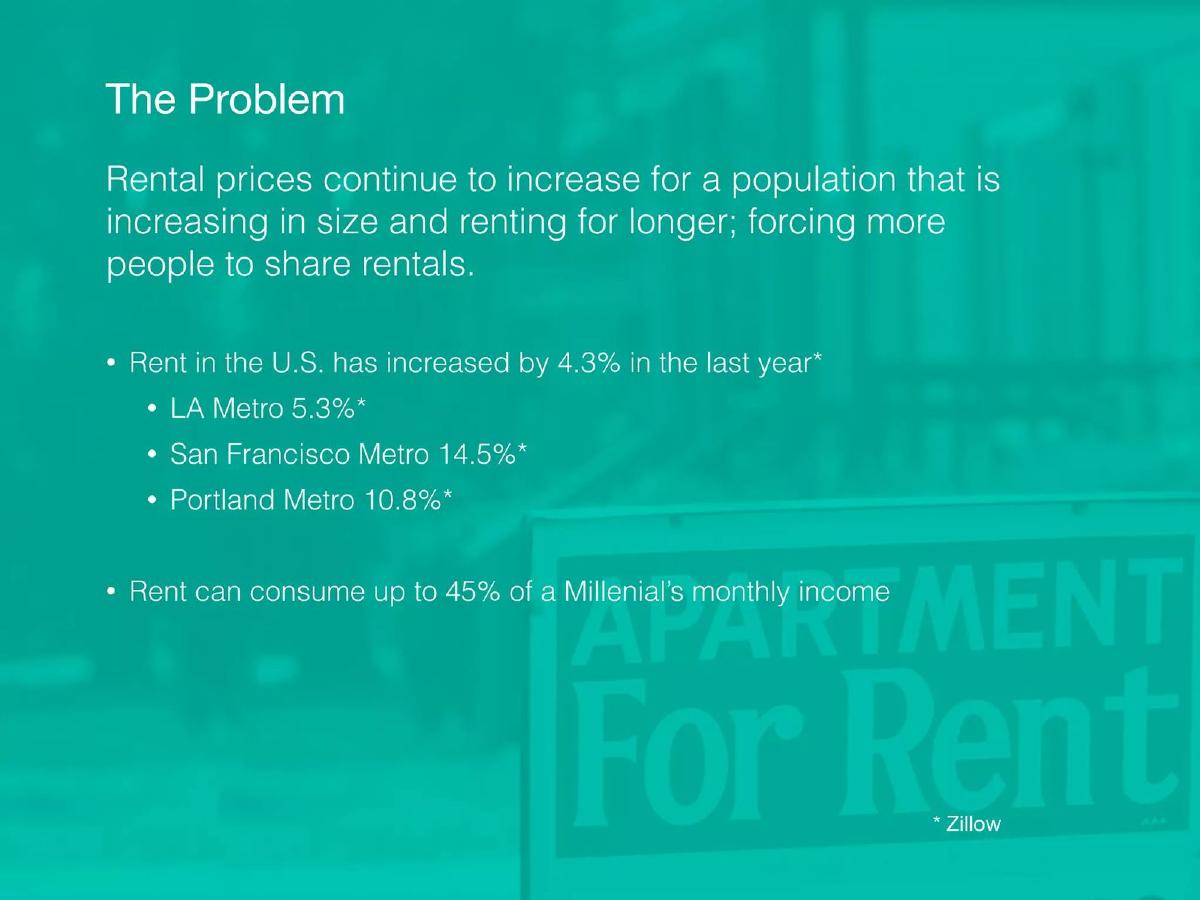 Yoroomie App pitch deck slide 2 of 17