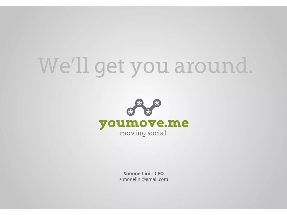 Youmove.me pitch deck slide 1 of 18