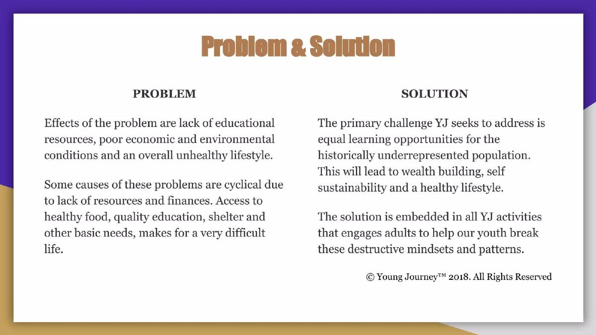 Young Journey Youth & Family Programs pitch deck slide 4 of 11