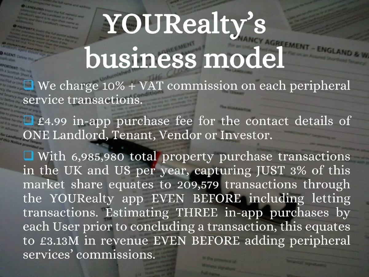 YouRealty pitch deck slide 8 of 14