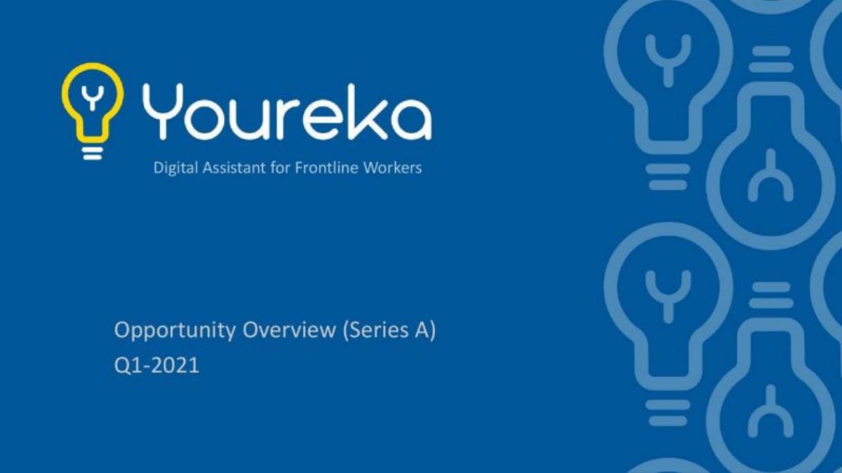 Youreka pitch deck slide 1 of 15