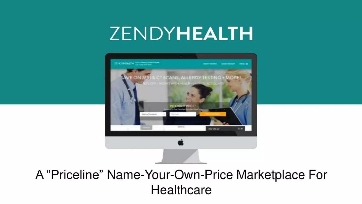 ZendyHealth pitch deck slide 1 of 13