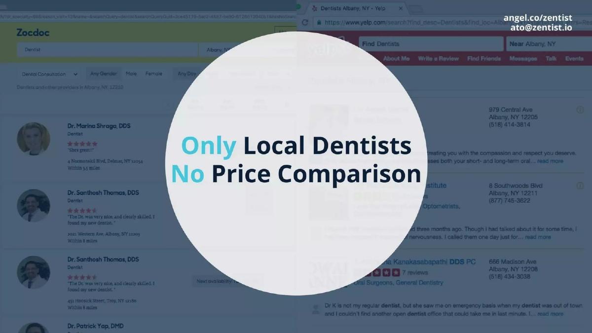 Zentist pitch deck slide 3 of 9