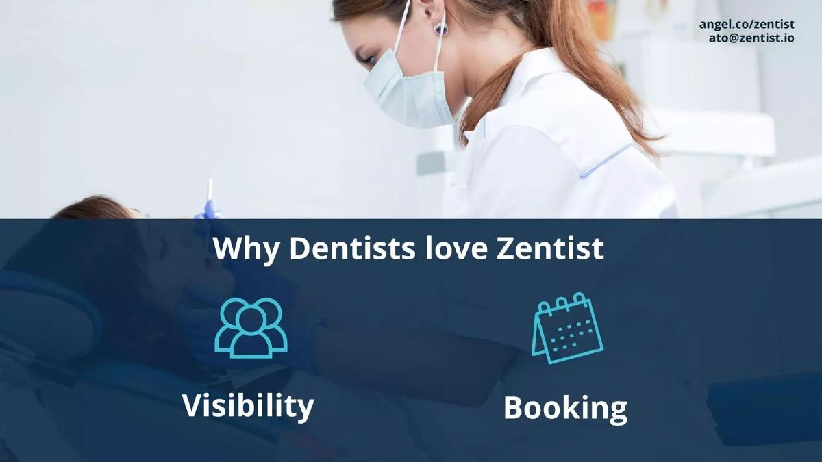 Zentist pitch deck slide 6 of 9