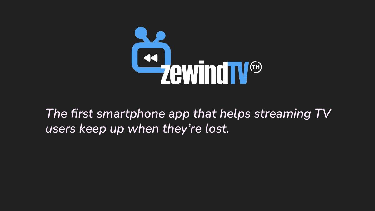 ZewindTV pitch deck slide 1 of 16