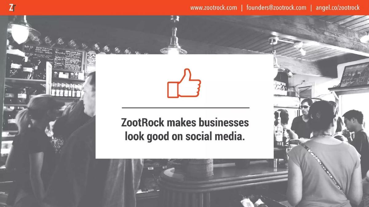 ZootRock pitch deck slide 2 of 10