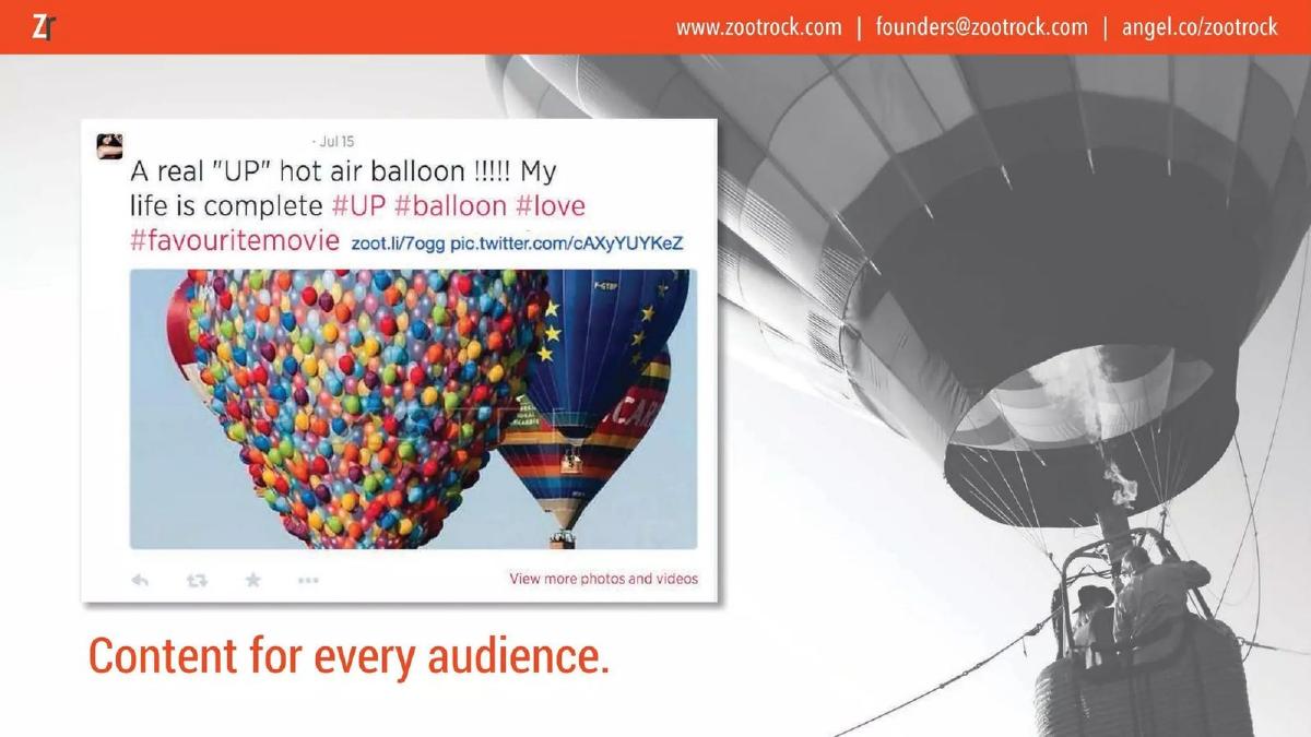 ZootRock pitch deck slide 5 of 10