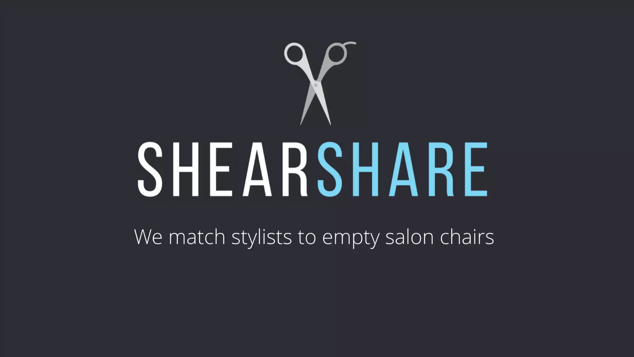 Cover slide of the Shearshare pitch deck