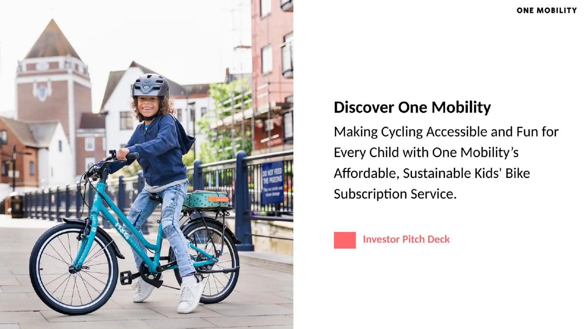 Cover slide of the One Mobility Ltd. pitch deck — Seed 2024