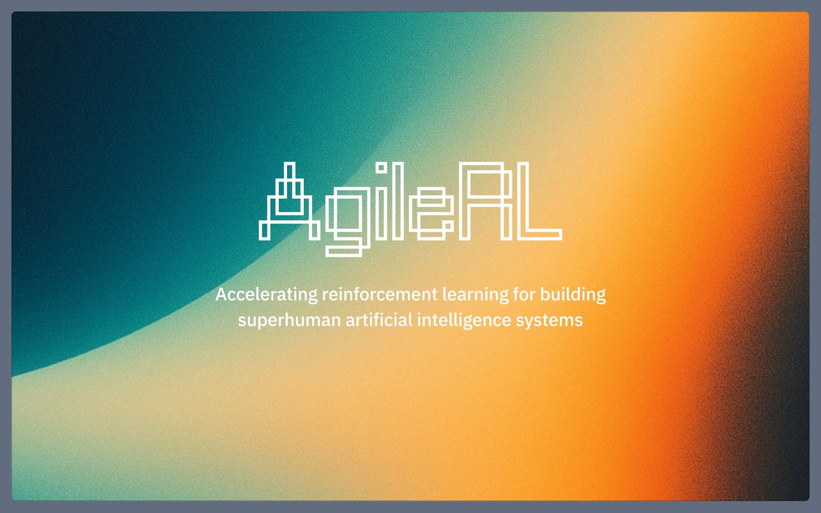 Cover slide of the AgileRL pitch deck — Seed 2024