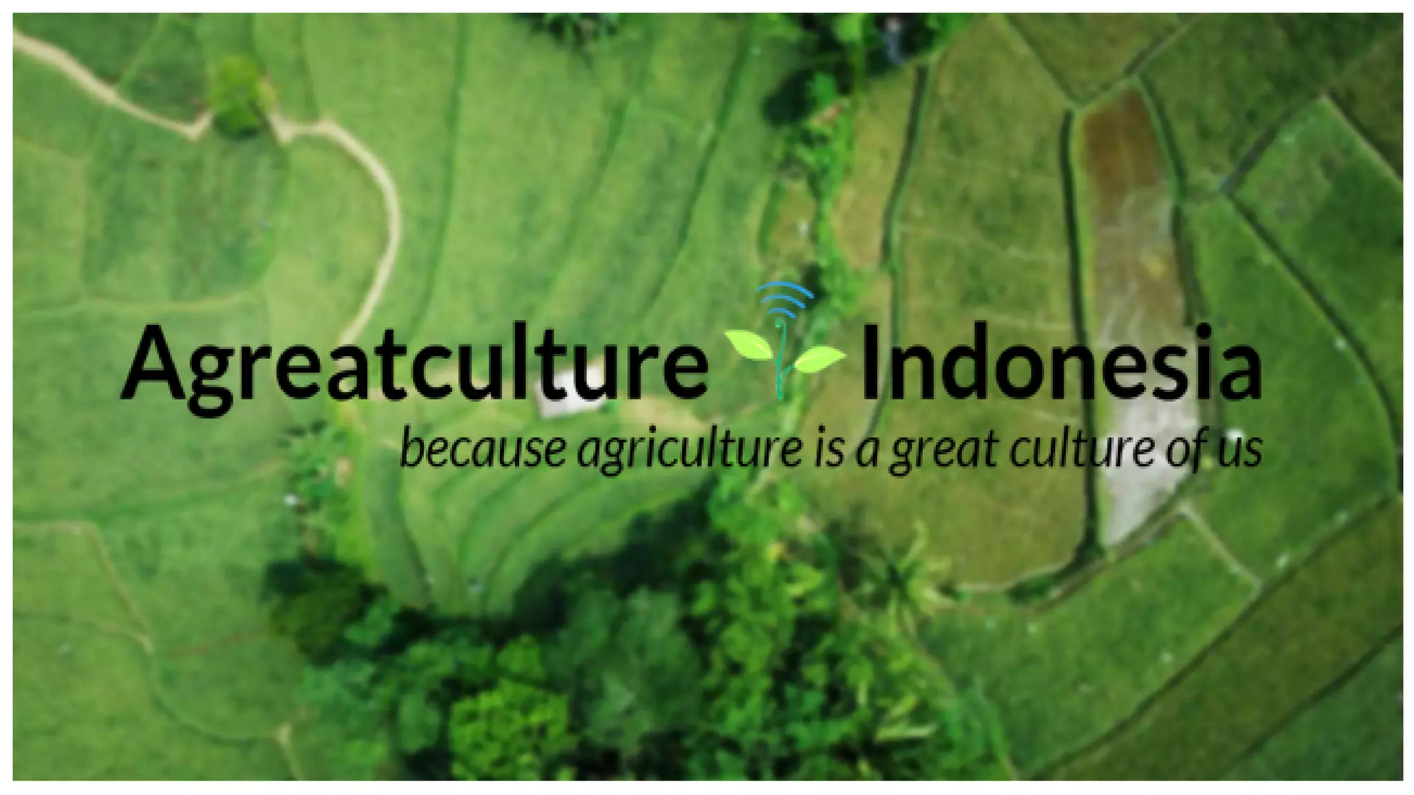 Cover slide of the Agreatculture Indonesia pitch deck — Pre-Seed 2020