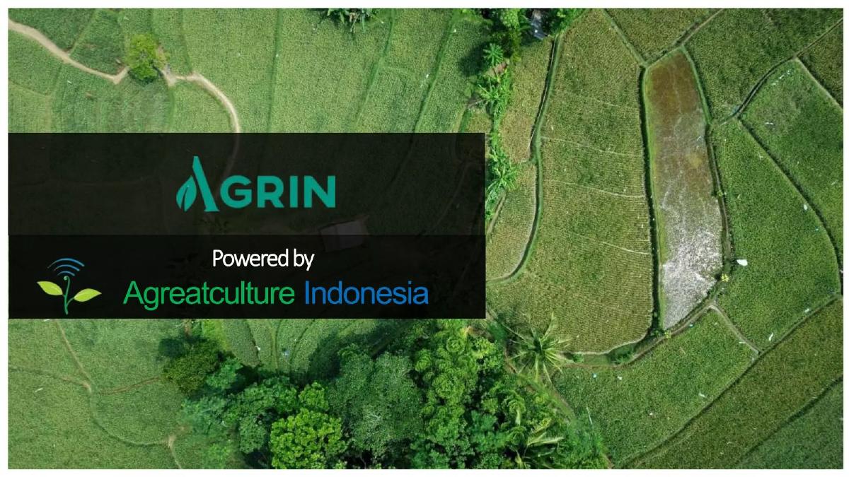 Cover slide of the Agreatculture (AGRIN) pitch deck — Pre-Seed 2020