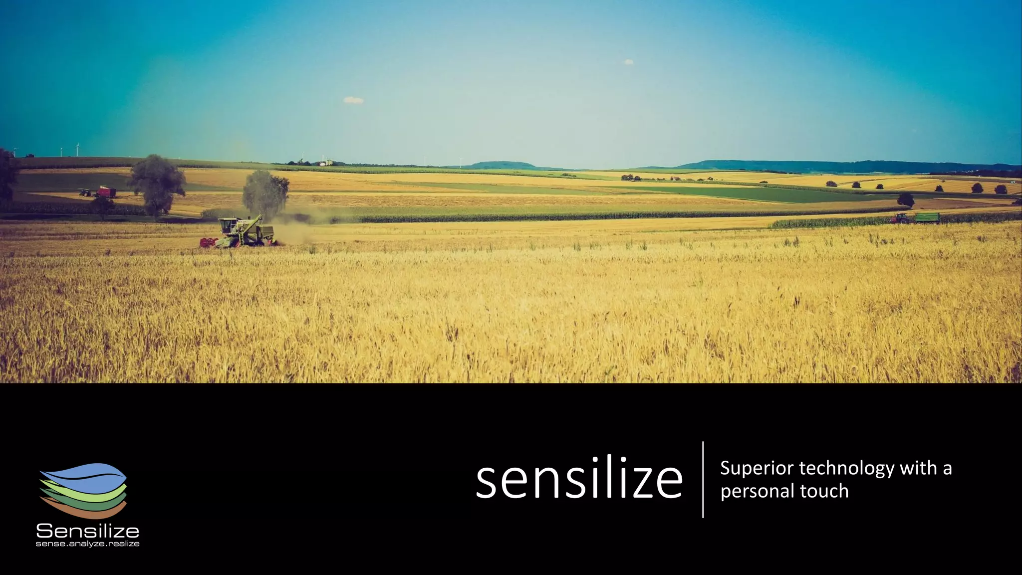 Cover slide of the Sensilize pitch deck — Not stated 2013
