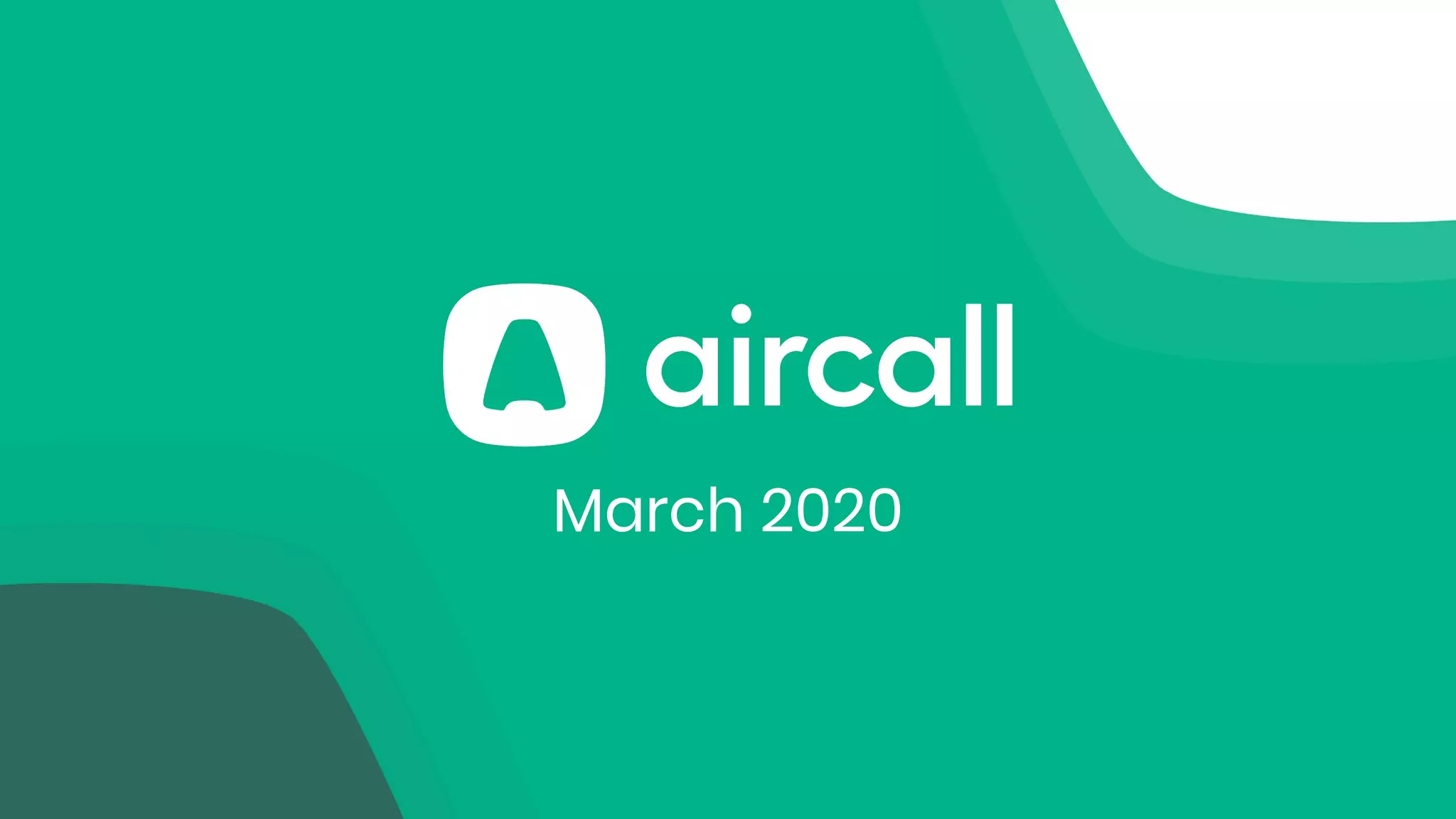 Cover slide of the Aircall pitch deck — Series C 2020