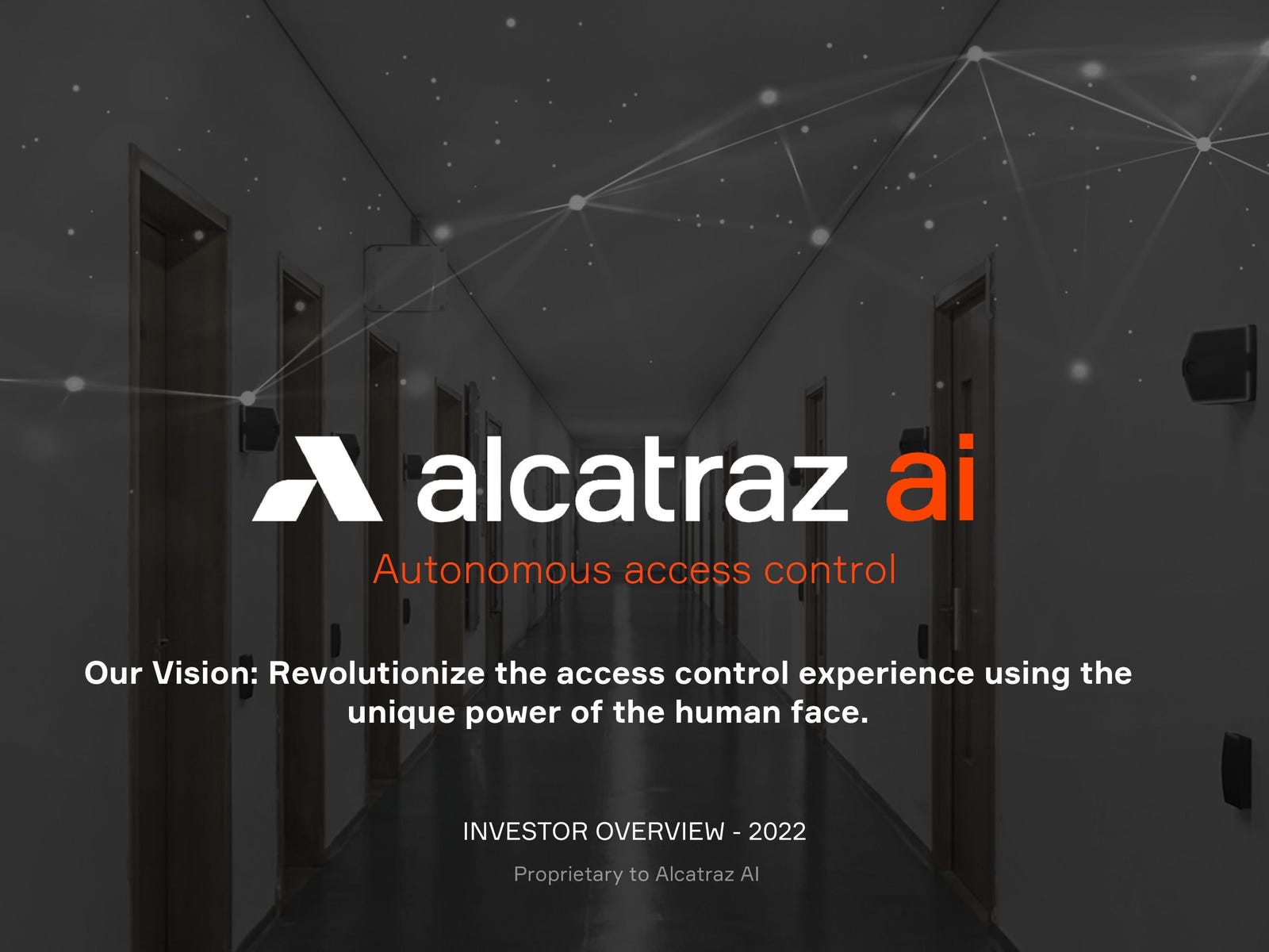 Cover slide of the Alcatraz AI pitch deck — Series A 2024