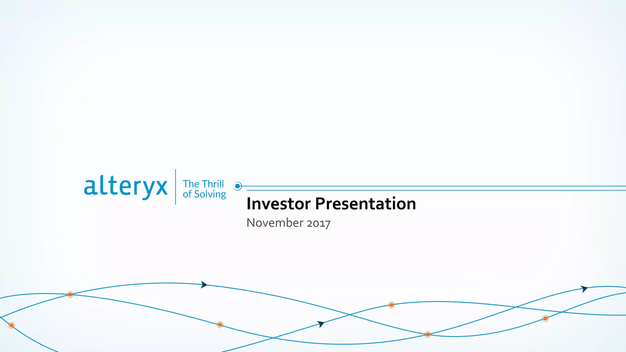 Cover slide of the Alteryx Pitch Deck Teardown pitch deck