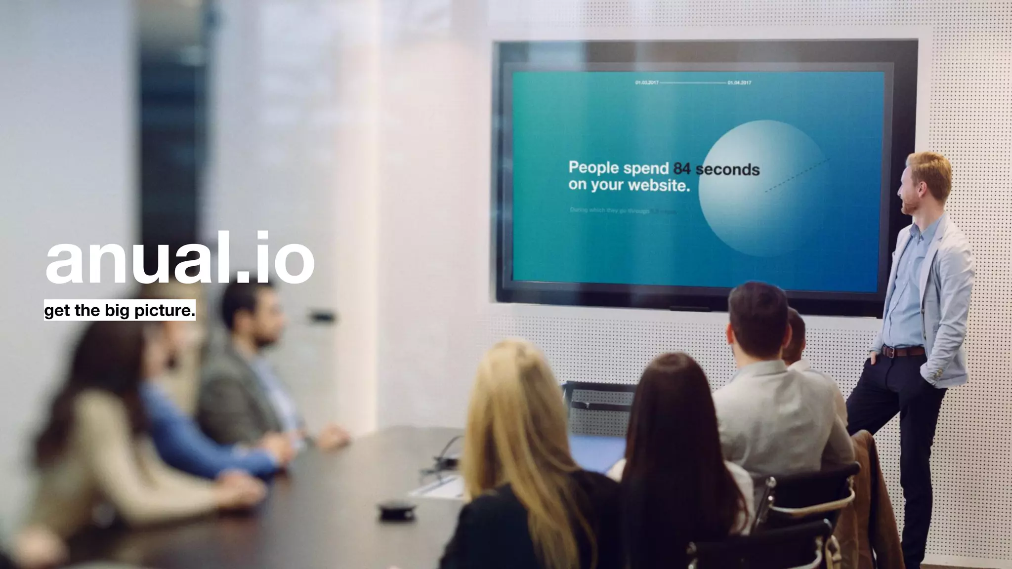 Cover slide of the anual.io pitch deck — 2017