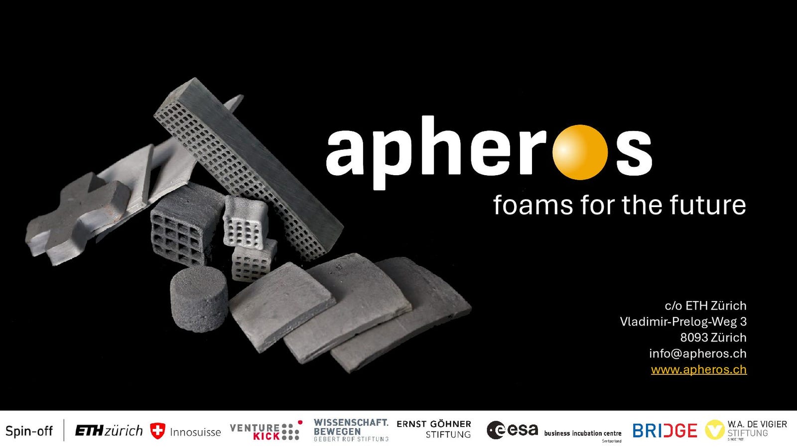Cover slide of the Apheros pitch deck — Pre-seed 2024