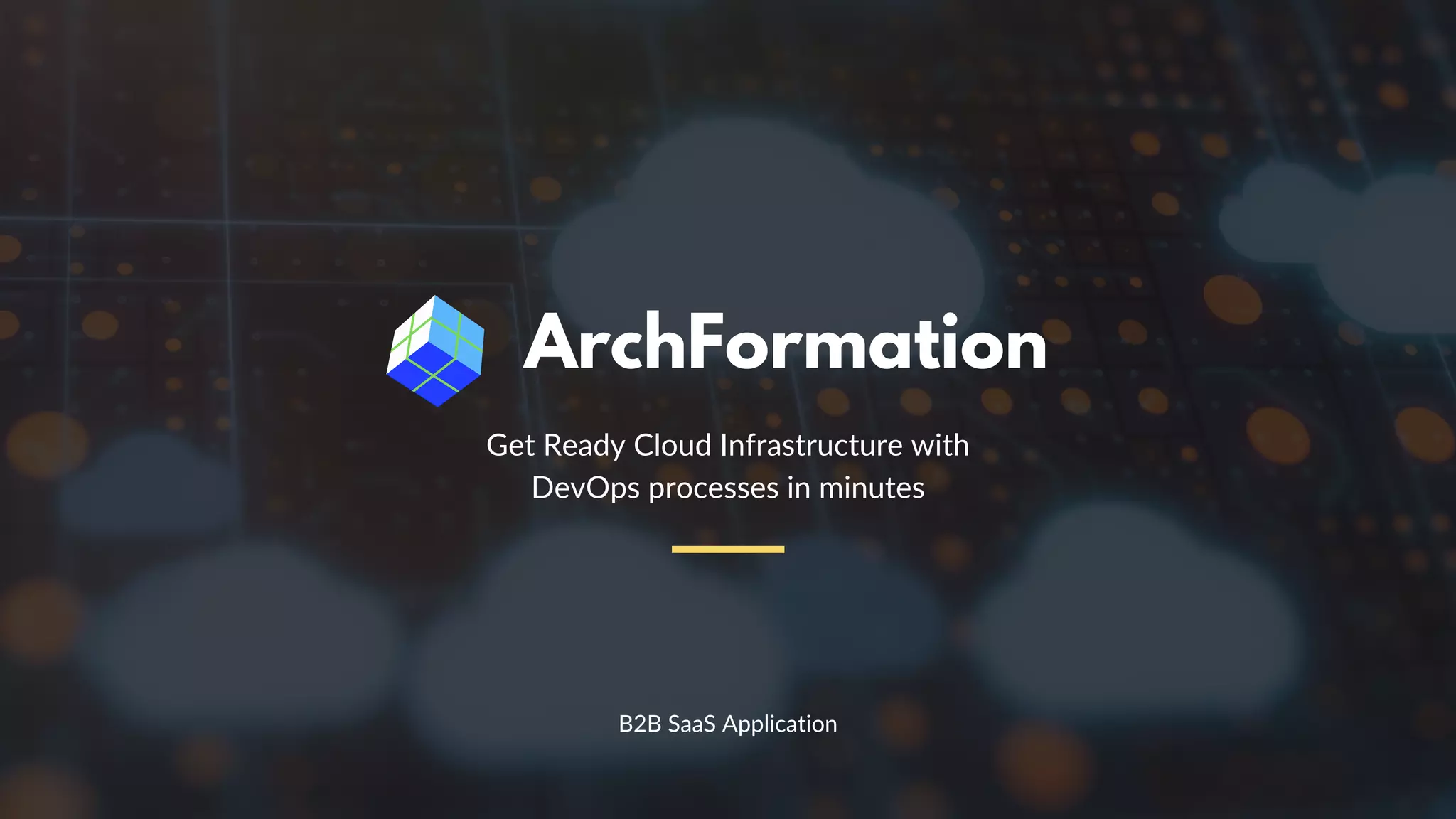 Cover slide of the ArchFormation Pitch Deck Teardown pitch deck