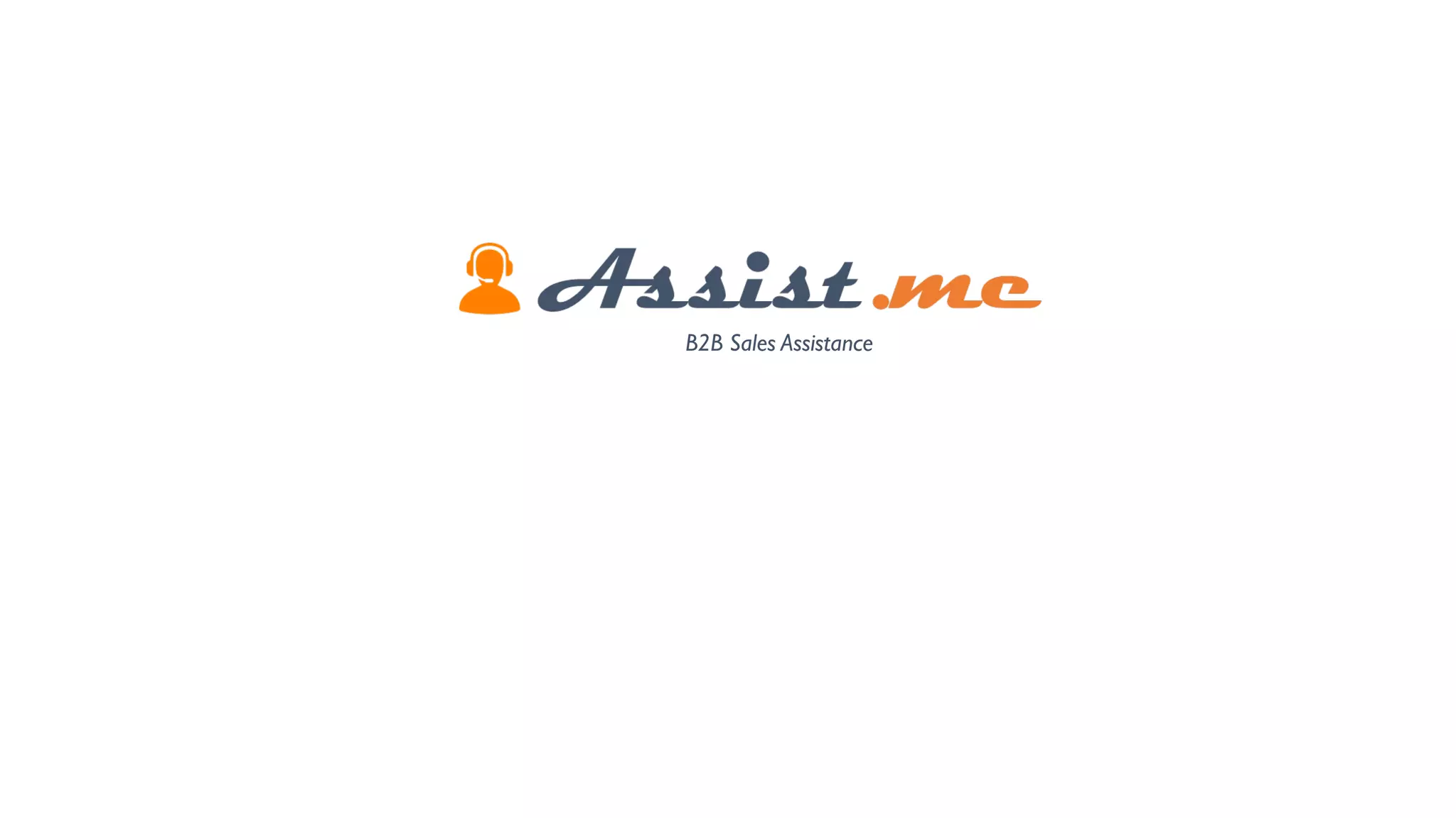 Cover slide of the AssistMe pitch deck