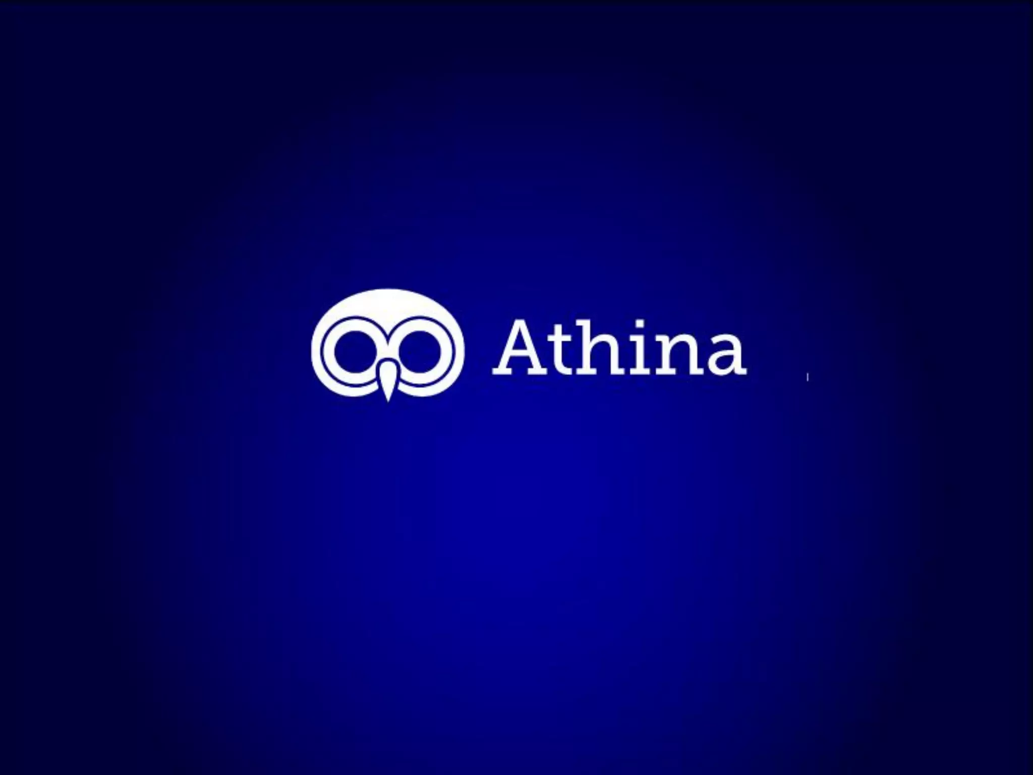 Cover slide of the Athina pitch deck — Pre-Seed