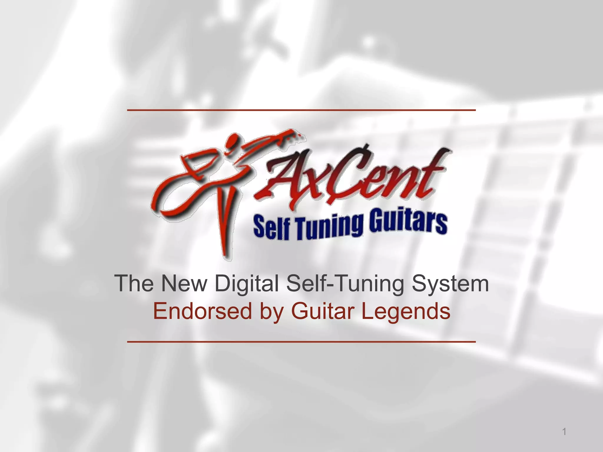 Cover slide of the AxCent Tuning Systems Pitch Deck Teardown pitch deck
