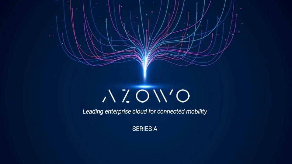 Cover slide of the Azowo pitch deck — Series A 2022