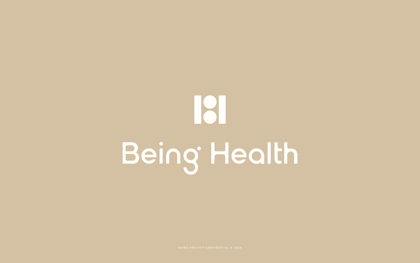 Cover slide of the Being Health pitch deck — Seed 2024
