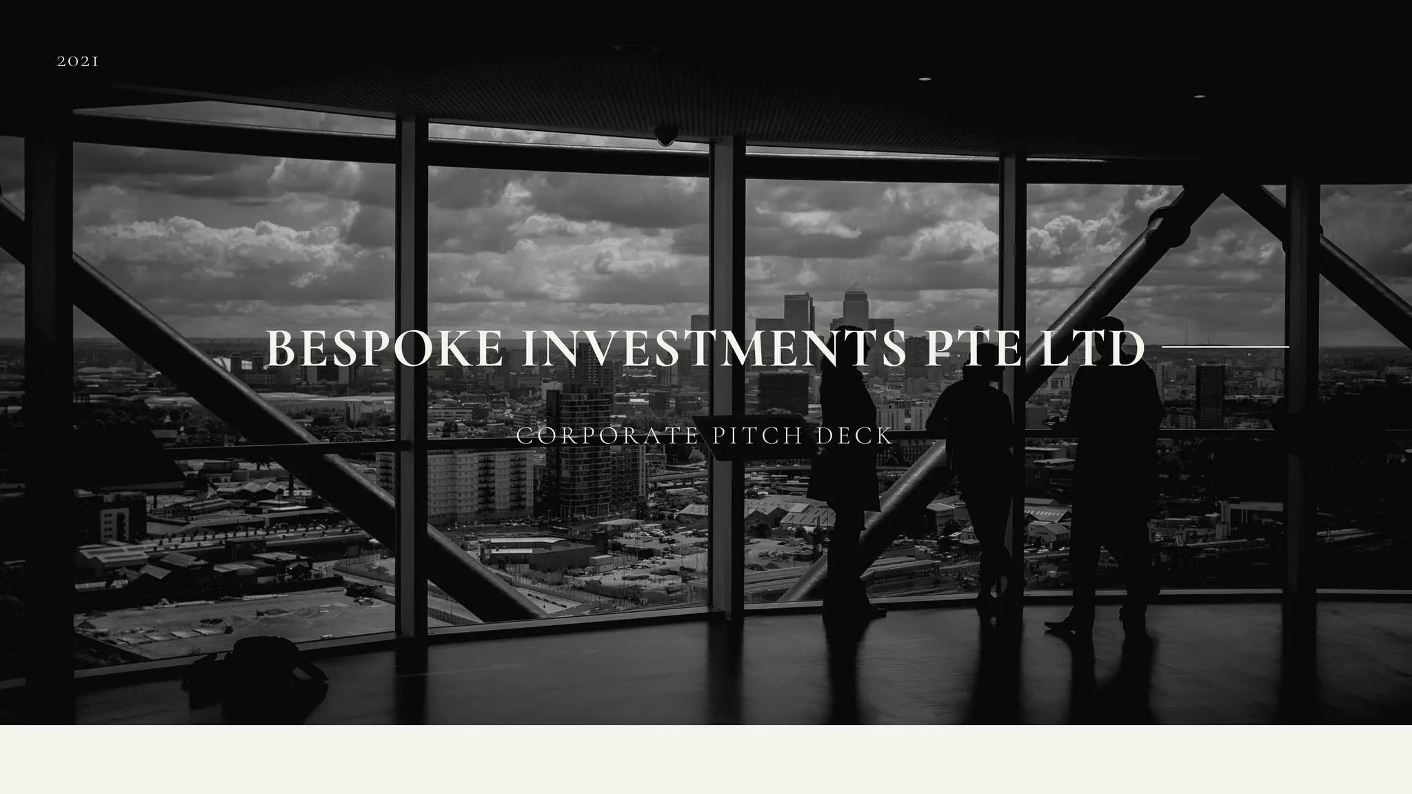 Cover slide of the Bespoke Habitat (Bespoke Investments Pte Ltd) pitch deck — Not stated 2021
