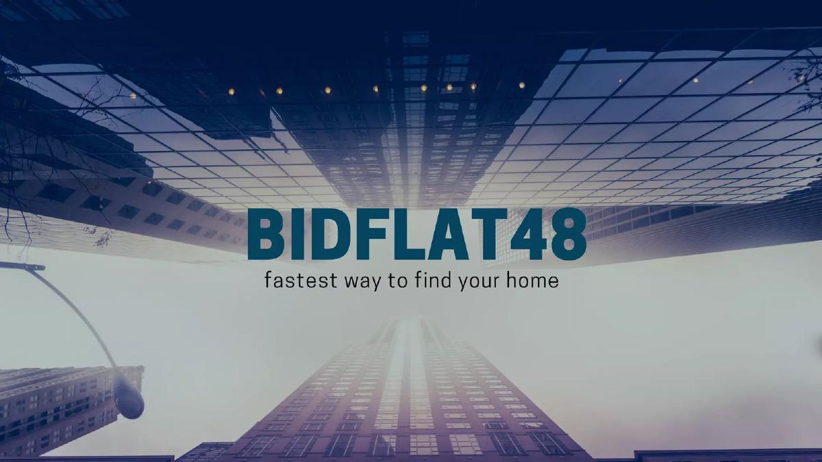 Cover slide of the BidFlat48 Pitch Deck Teardown pitch deck