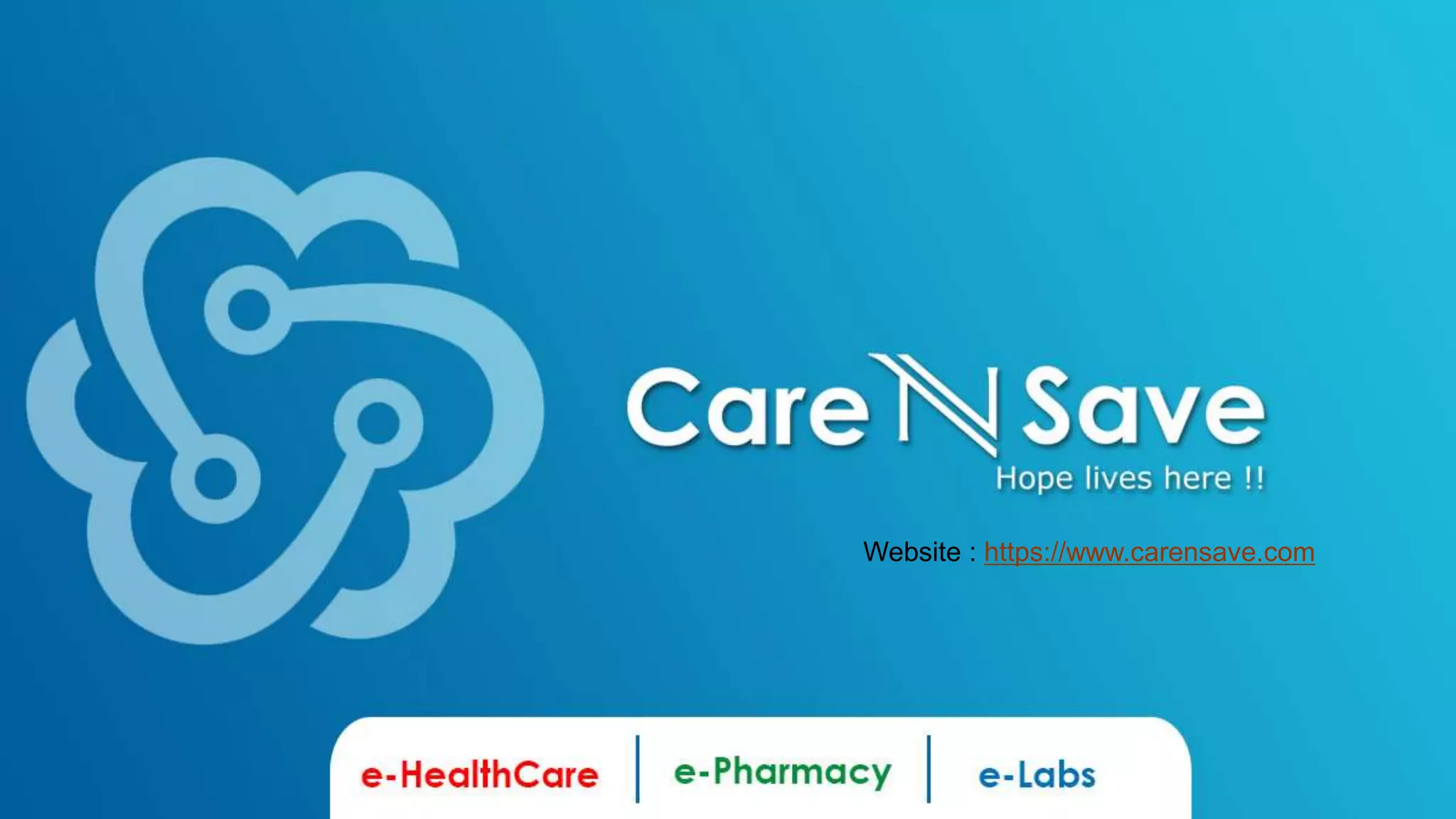 Cover slide of the Bijana Healthcare Private Limited (Care N Save) pitch deck — Early Stage / Growth