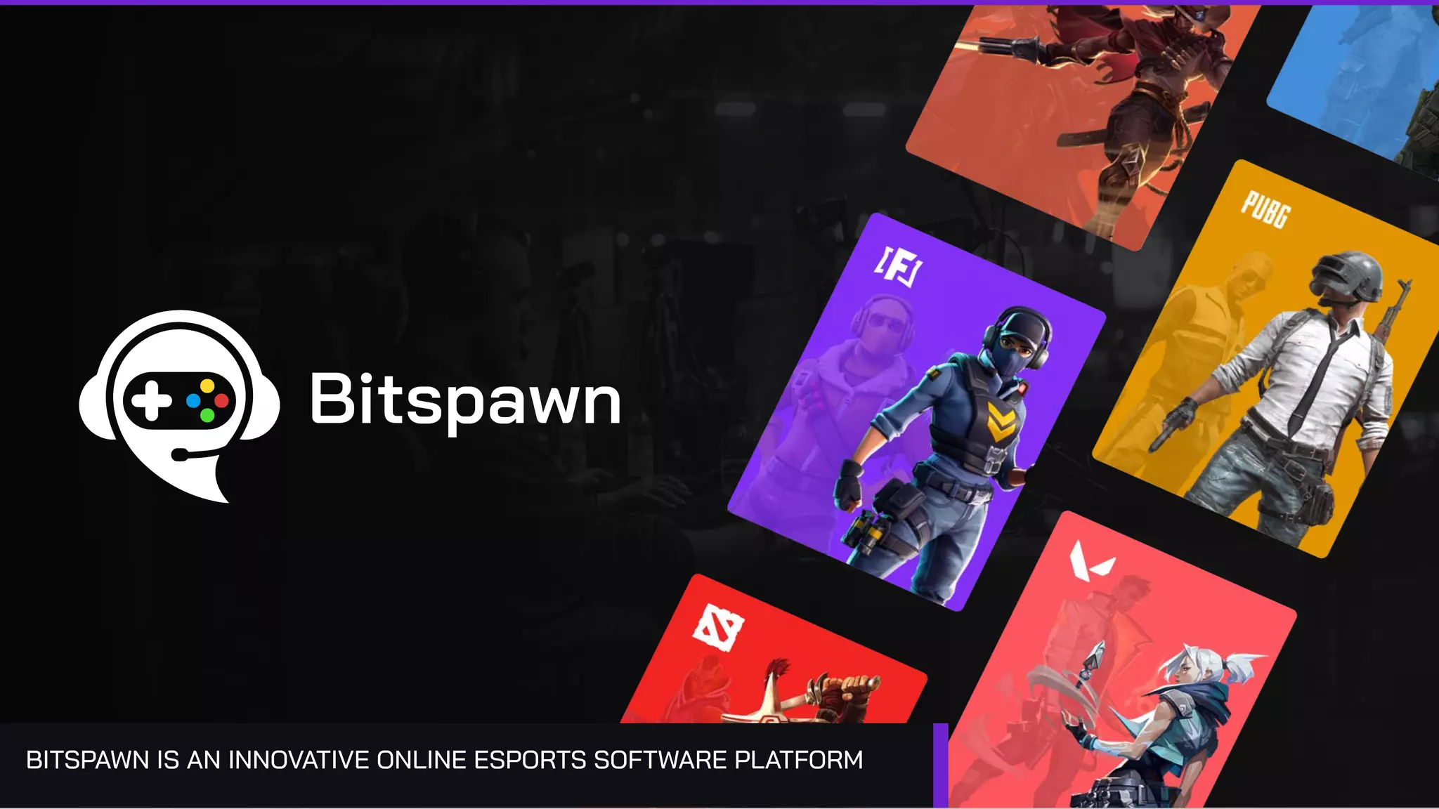 Cover slide of the Bitspawn pitch deck — 2020