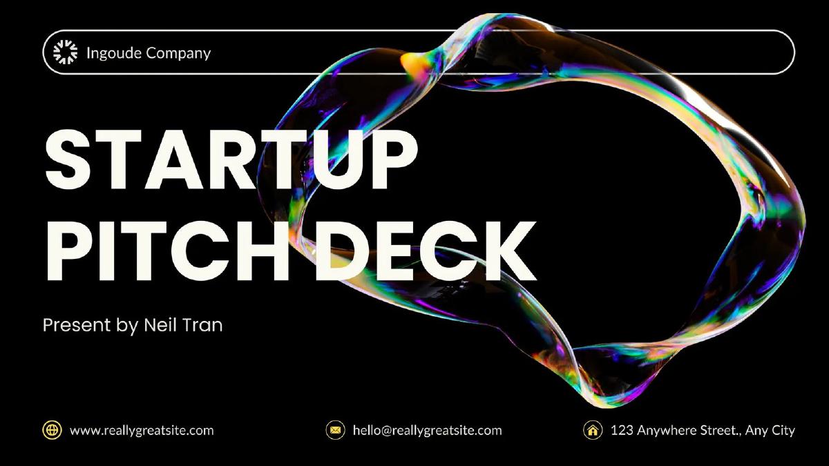 Cover slide of the Ingoude Company pitch deck — 2025