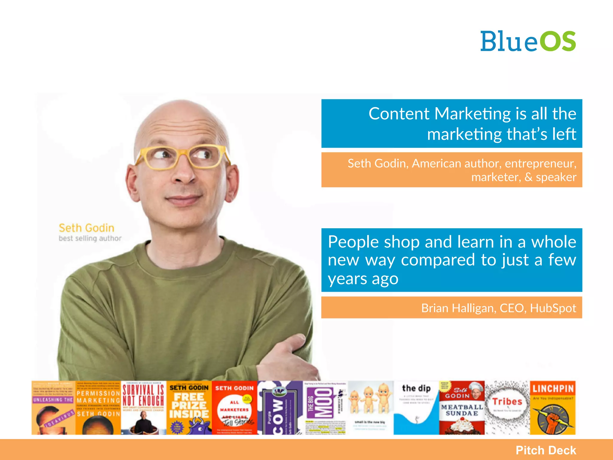 Cover slide of the BlueOS pitch deck