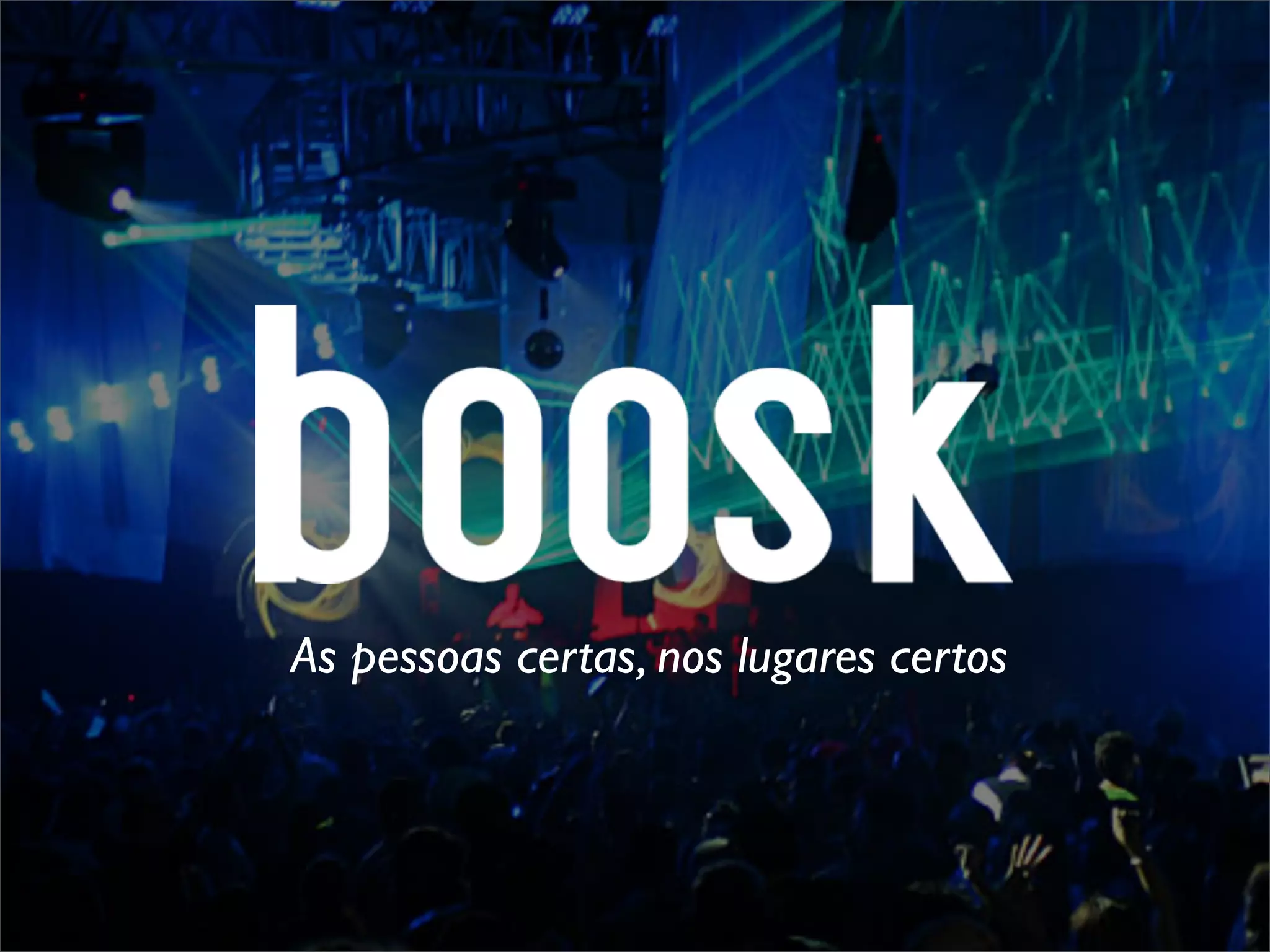 Cover slide of the Boosk pitch deck — Beta / Early Stage