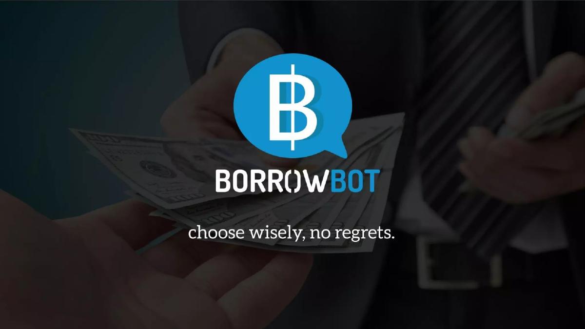 Cover slide of the BorrowBot pitch deck — Early Stage / Seed 2016