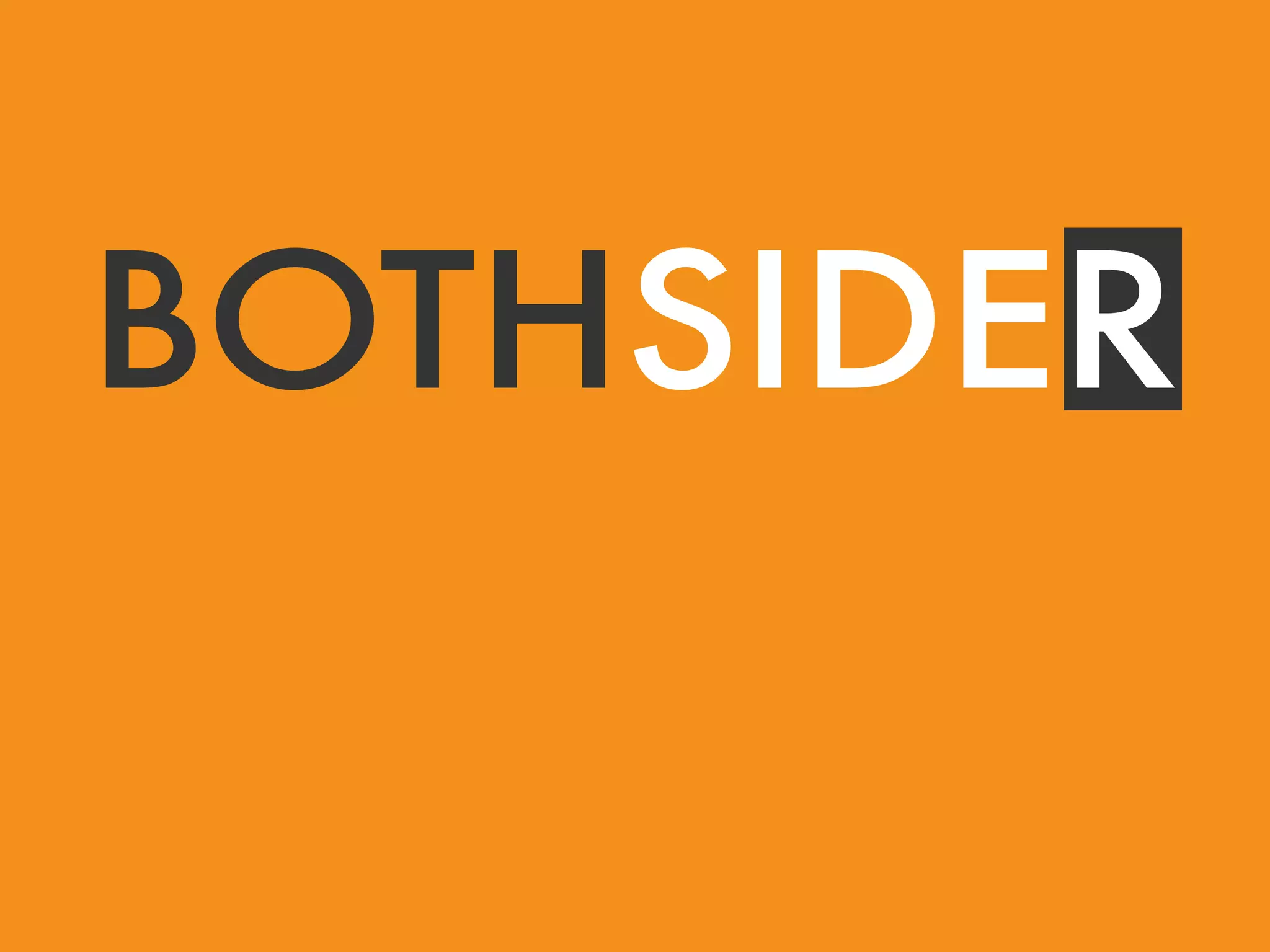 Cover slide of the Bothsider.com pitch deck — Seed 2014