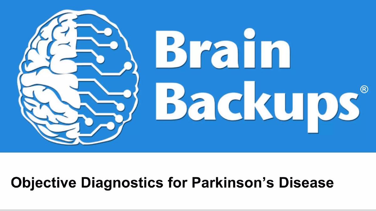 Cover slide of the Brain Backups pitch deck — Series A 2014