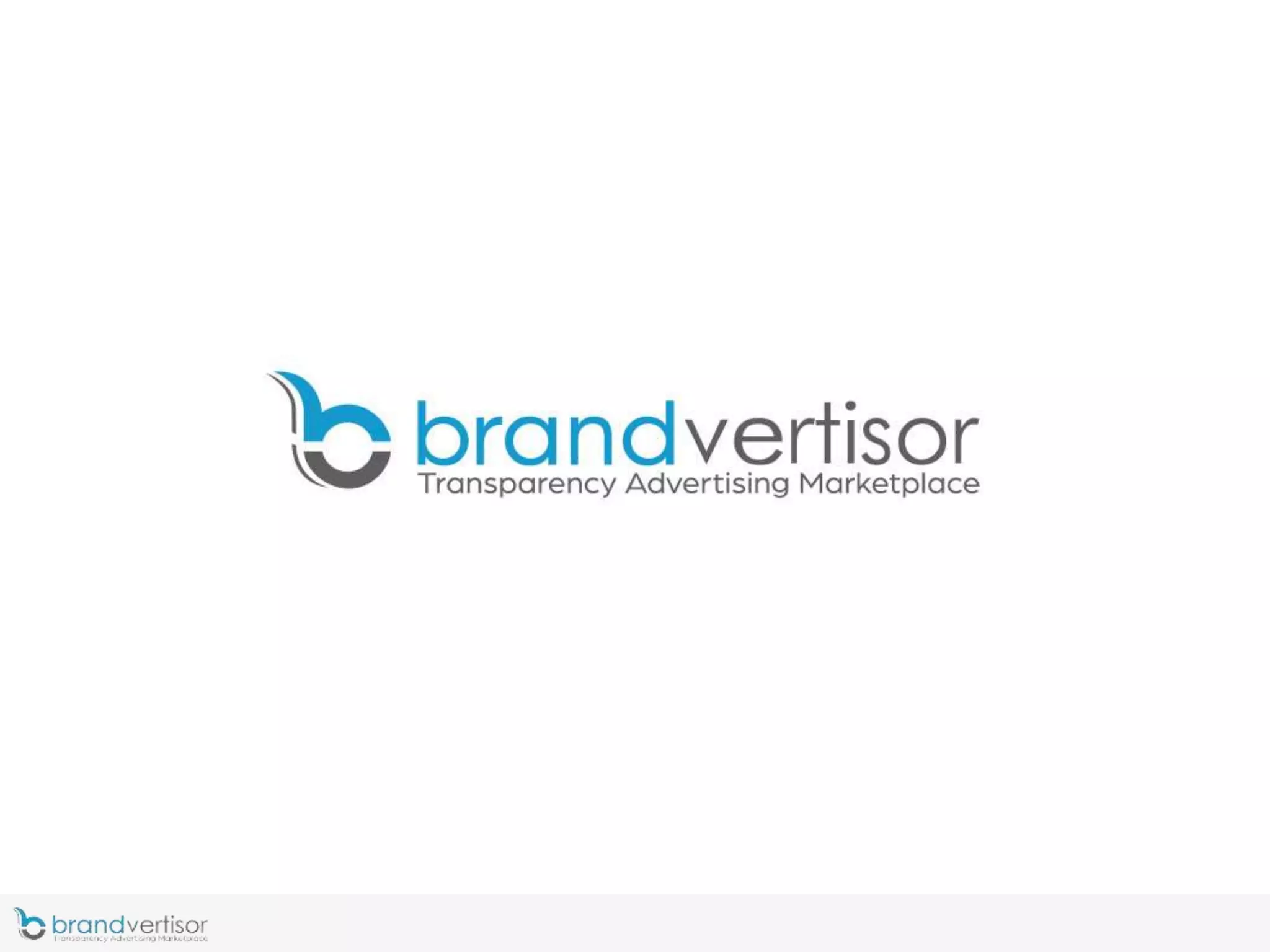 Cover slide of the Brandvertisor pitch deck — Early Stage (Demo Day)