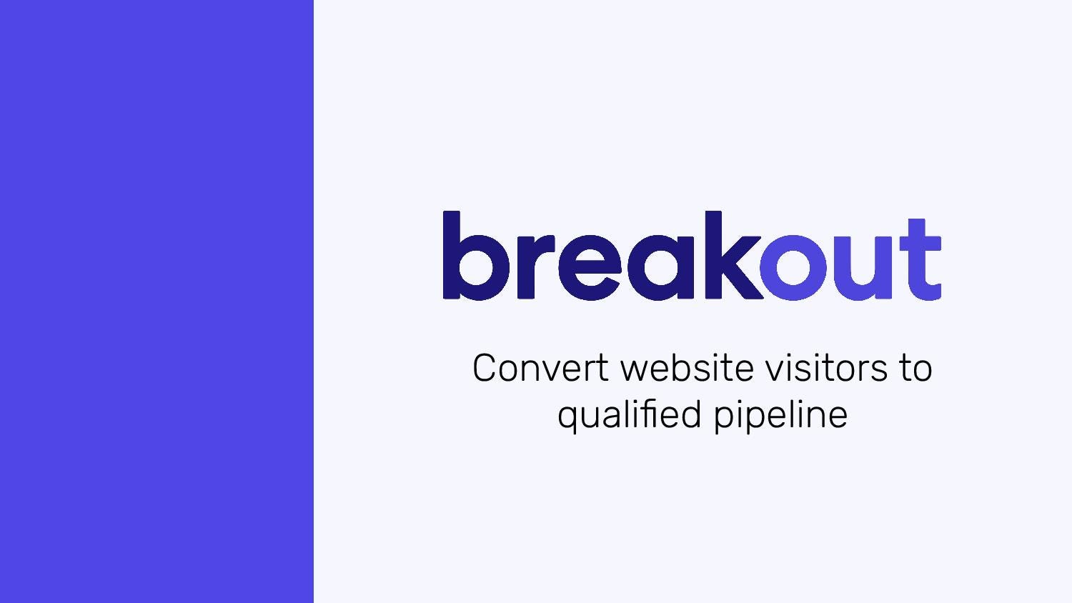Cover slide of the Breakout pitch deck — Seed 2024
