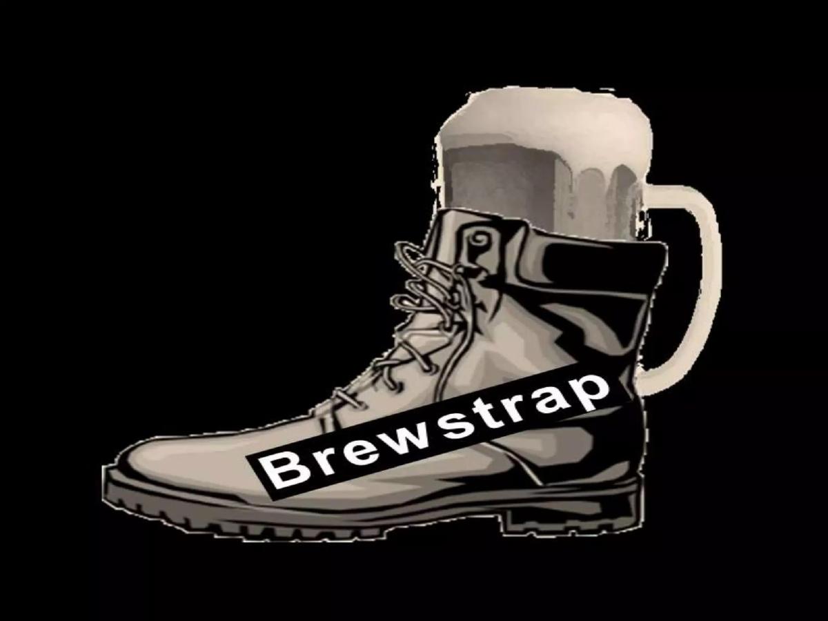 Cover slide of the BrewStrap pitch deck — Seed 2014